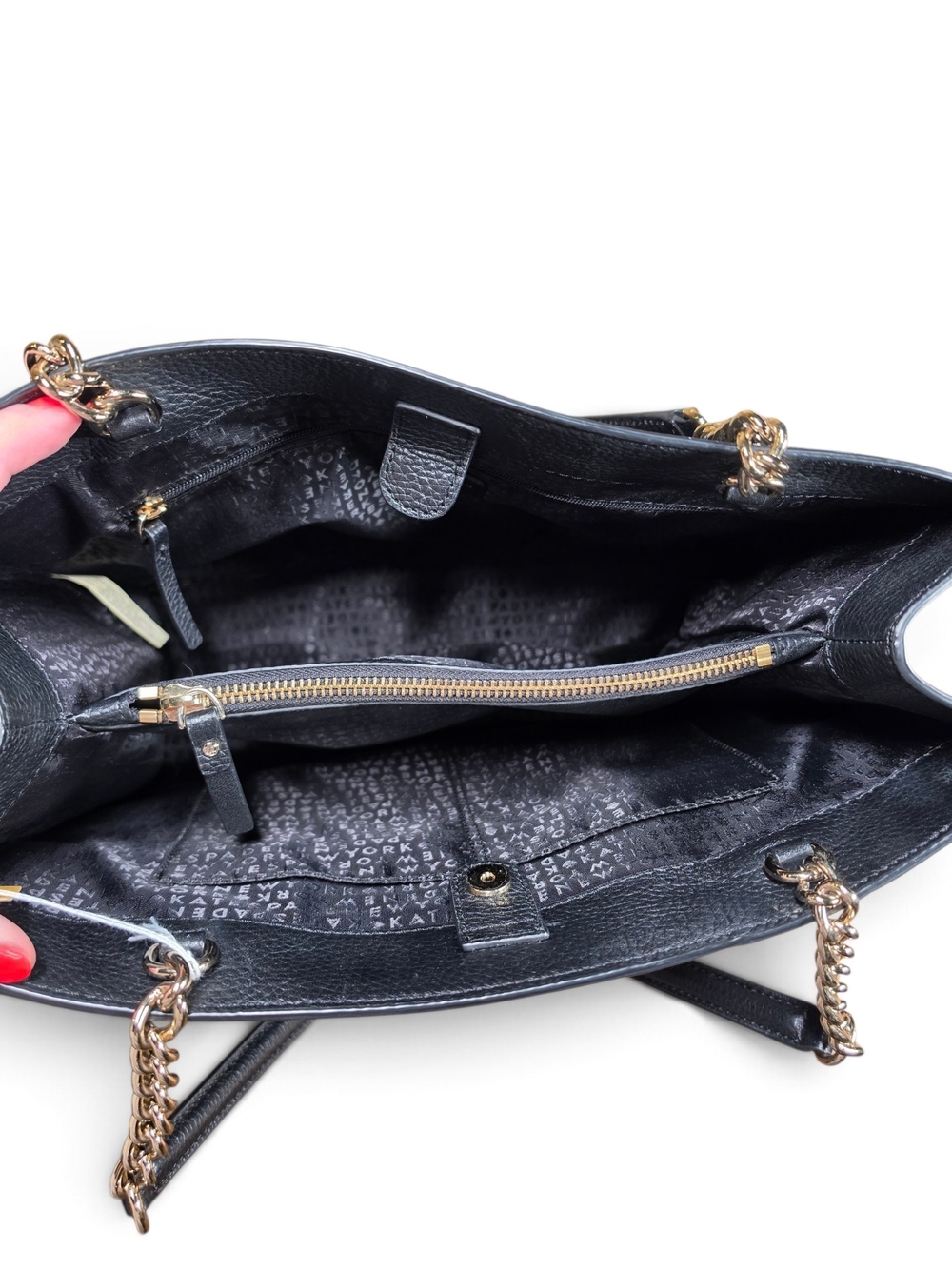 kate spade Marianne Pebbled Leather Tote / Shoulder Bag w/ Bow (Retail $398) - Picture 9 of 10